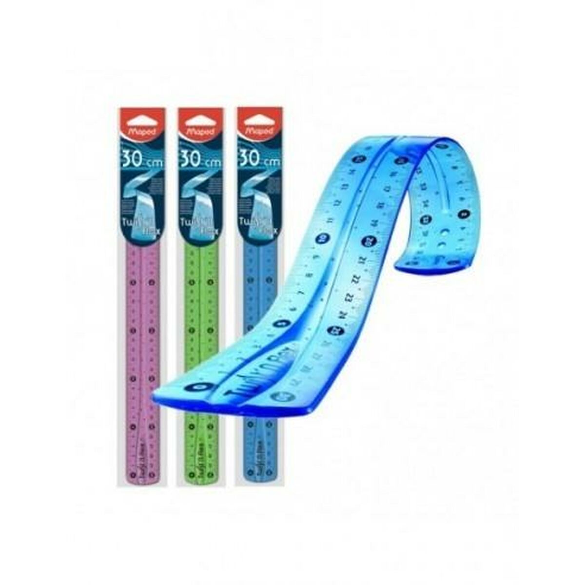 Seti di righelli Maped Twist'n Flex Multicolore 30 cm (20 Unità)